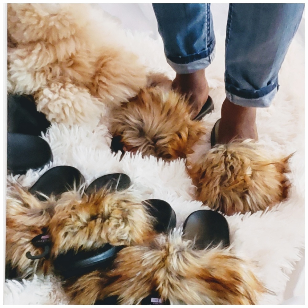 Faux Fur Slide/Slipper LAST Pair Sz 6 - Picture 4 of 6